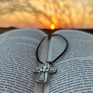 Sterling Handcrafted Cross Leather Cord